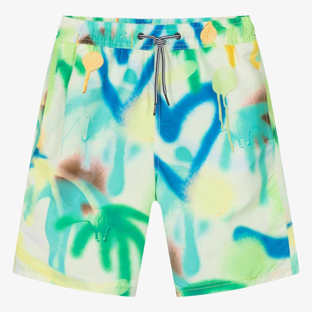 Molo-Teen Boys Palmtree Swim Shorts | Childrensalon Outlet