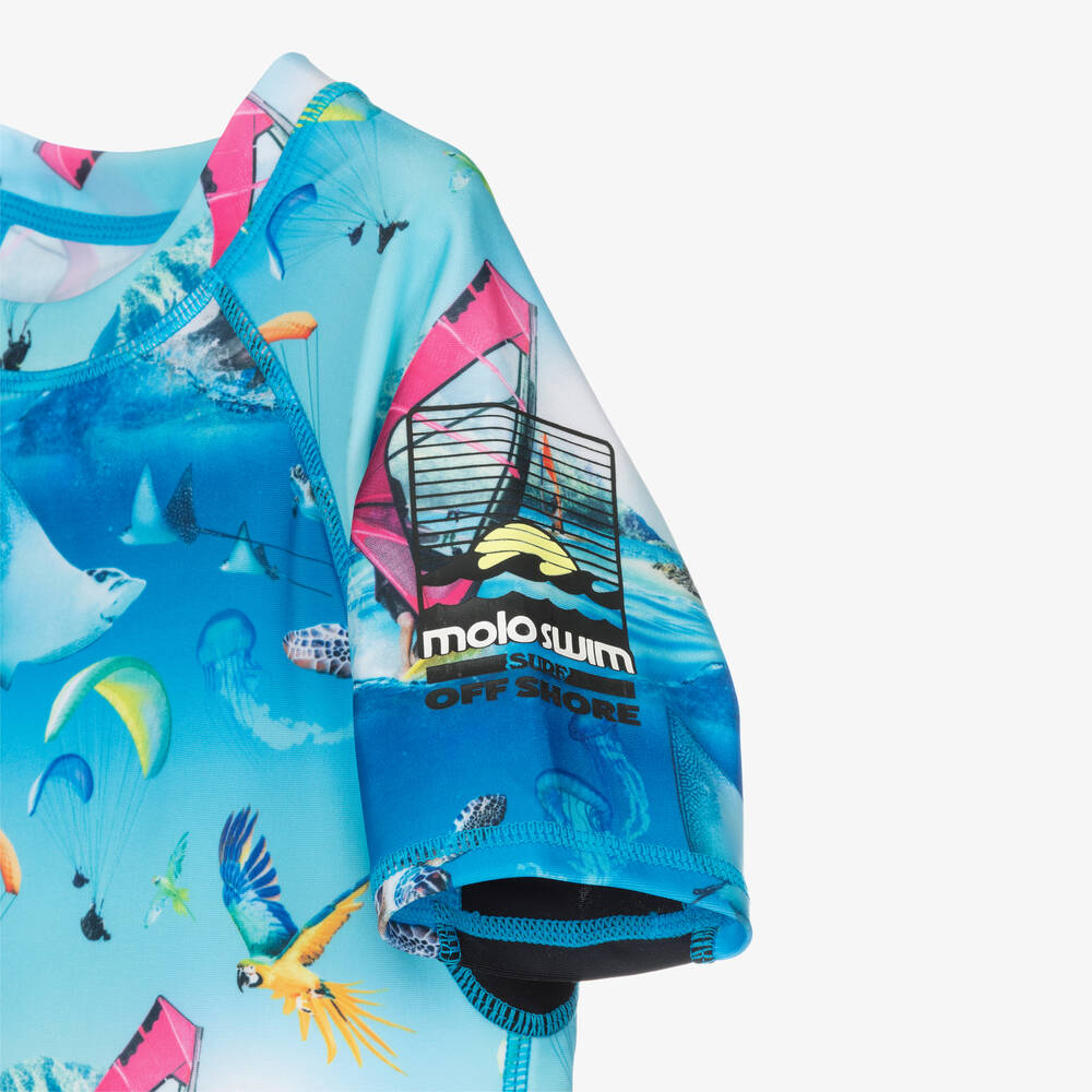 Molo-Teen Boys Passion For Motion Swim Top (UPF 50+) | Childrensalon Outlet