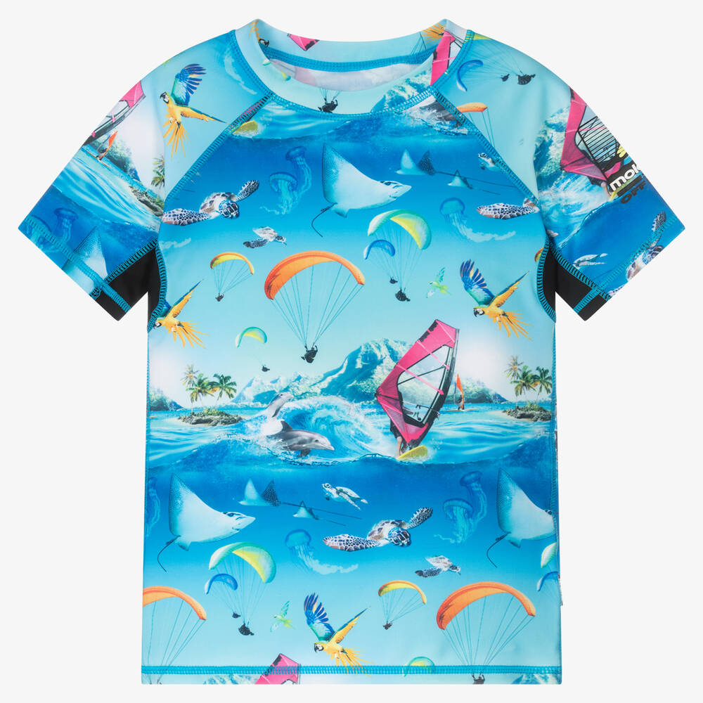 Molo - Teen Boys Passion For Motion Swim Top (UPF 50+) | Childrensalon