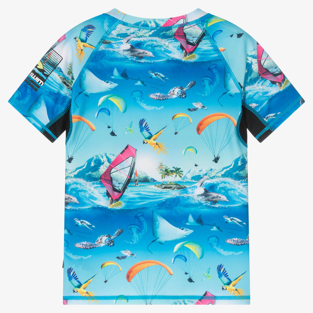 Molo-Teen Boys Passion For Motion Swim Top (UPF 50+) | Childrensalon Outlet