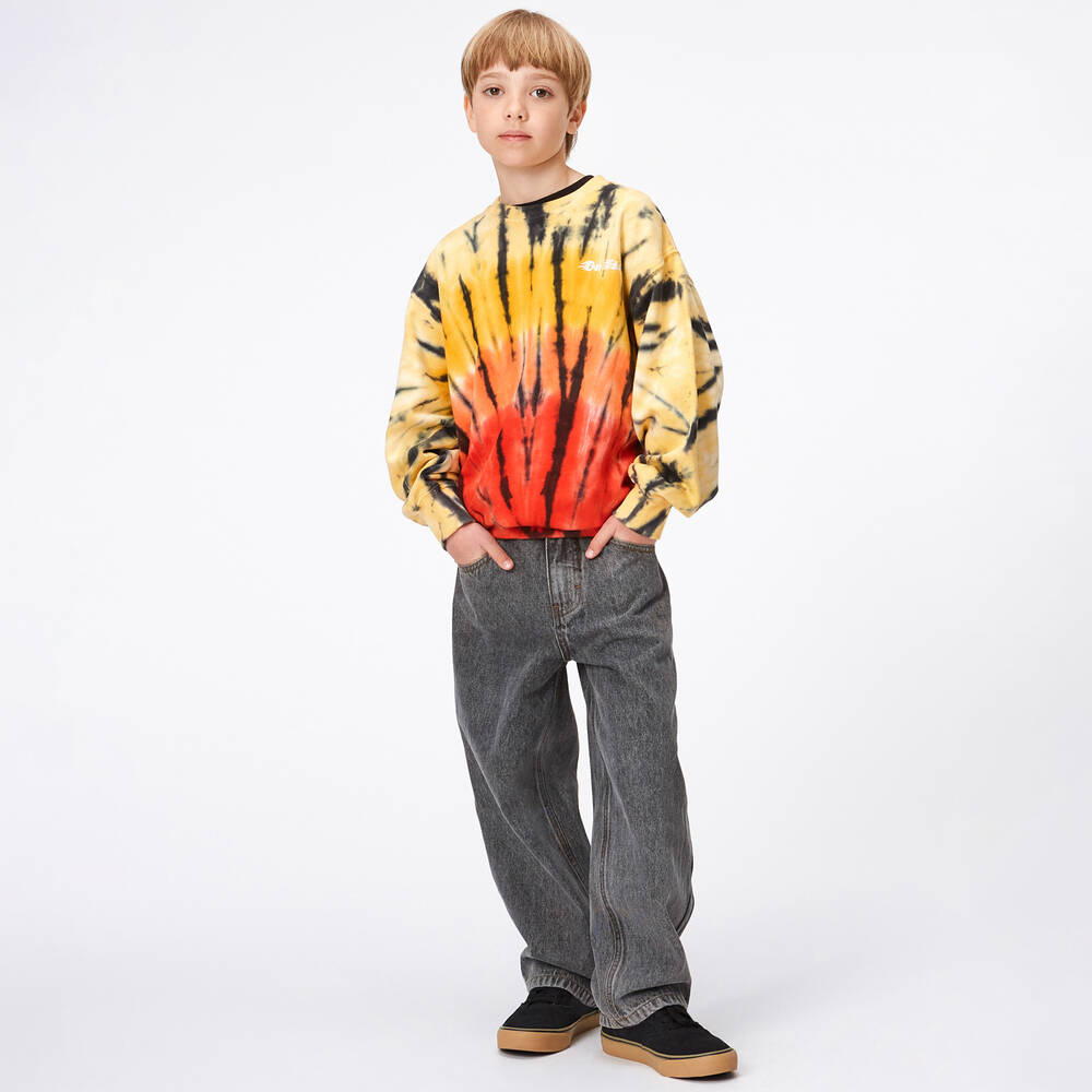 Molo Teen Boys Yellow Tie Dye Sweatshirt