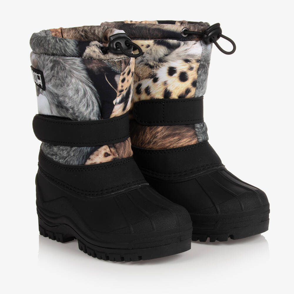 Molo - Teen Brown Leopard Snow Boots | Childrensalon