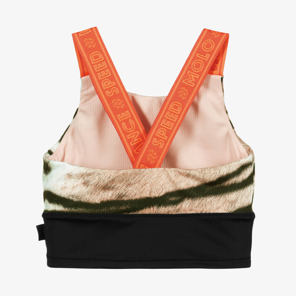 Molo-Teen Brown Tiger Crop Top | Childrensalon Outlet