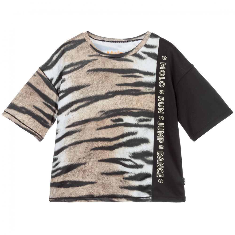 Molo - Teen Brown Tiger T-Shirt | Childrensalon