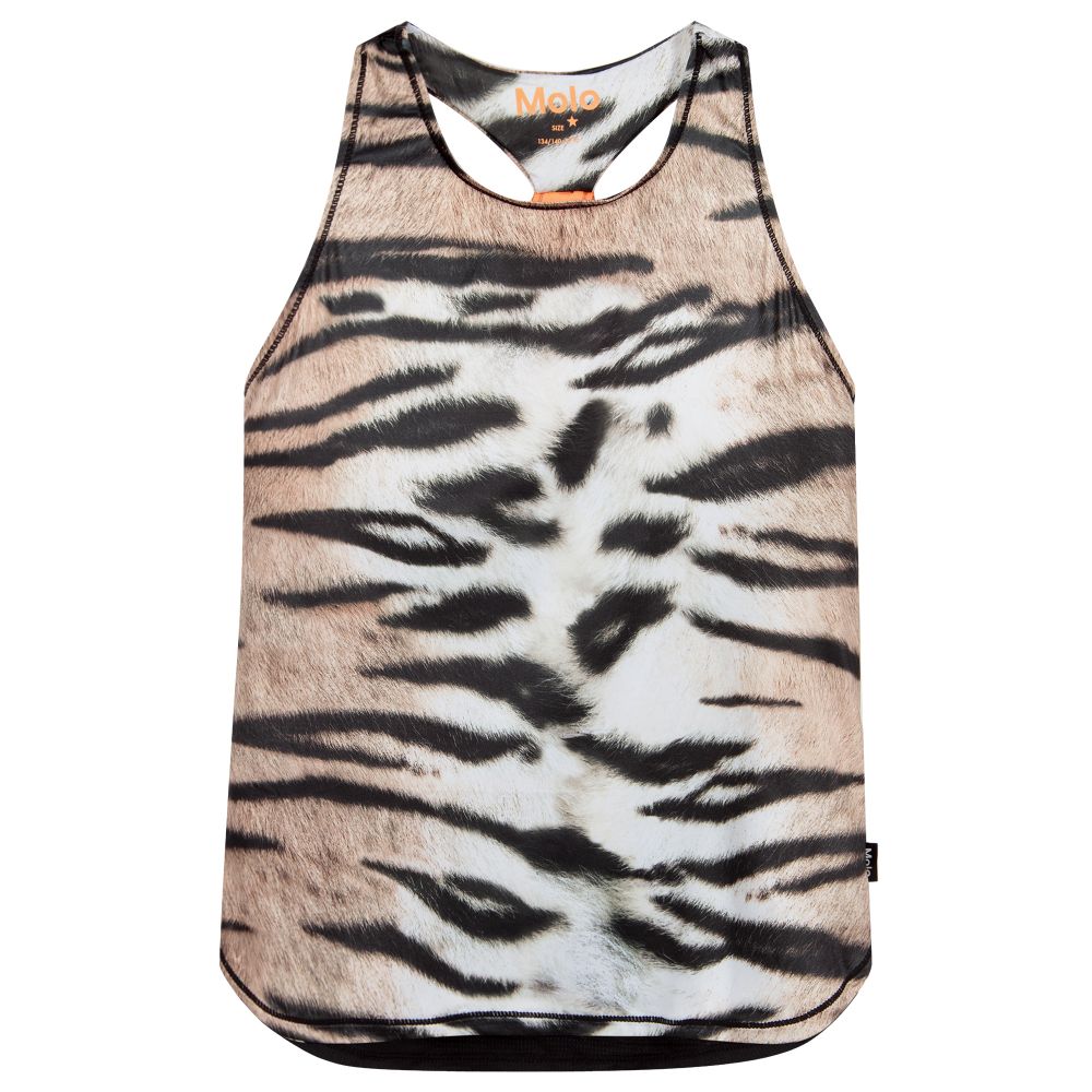 Molo - Teen Brown Tiger Vest Top | Childrensalon