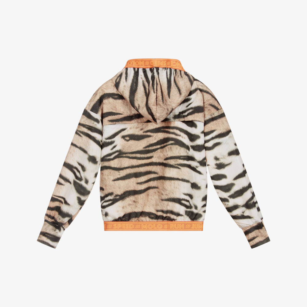 Molo-Teen Brown Tiger Zip-Up Top | Childrensalon Outlet