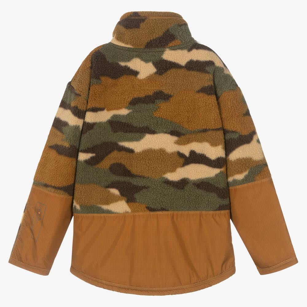 Molo-توب بسحّاب تينز فليس لون بني وأخضر | Childrensalon Outlet