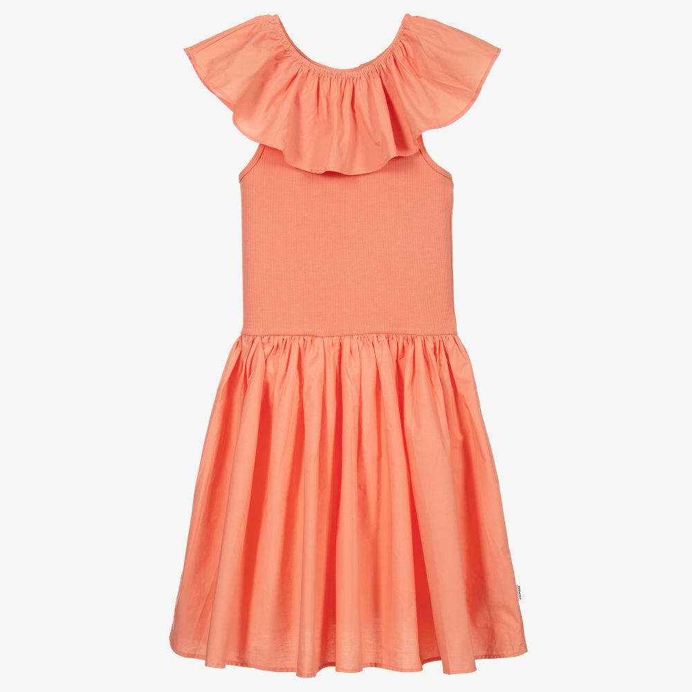 Molo - Korallenrosa Teen Baumwollkleid | Childrensalon