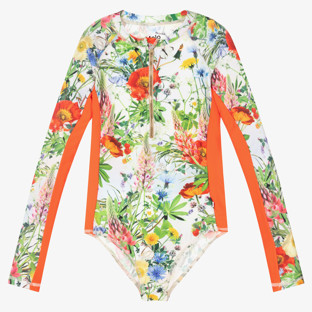 Molo - Teen Floral Swimsuit (UPF50+) | Childrensalon