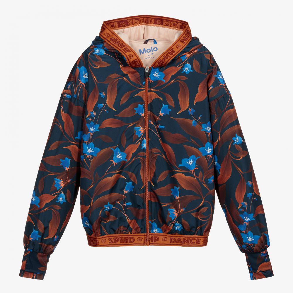 Molo - Teen Floral Zip-Up Hooded Top | Childrensalon