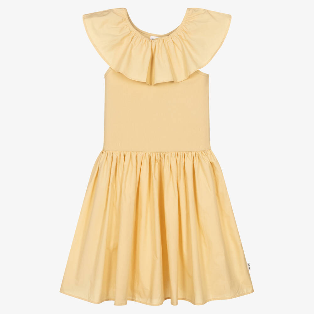 Molo-Teen Girls Beige Cotton Dress | Childrensalon Outlet