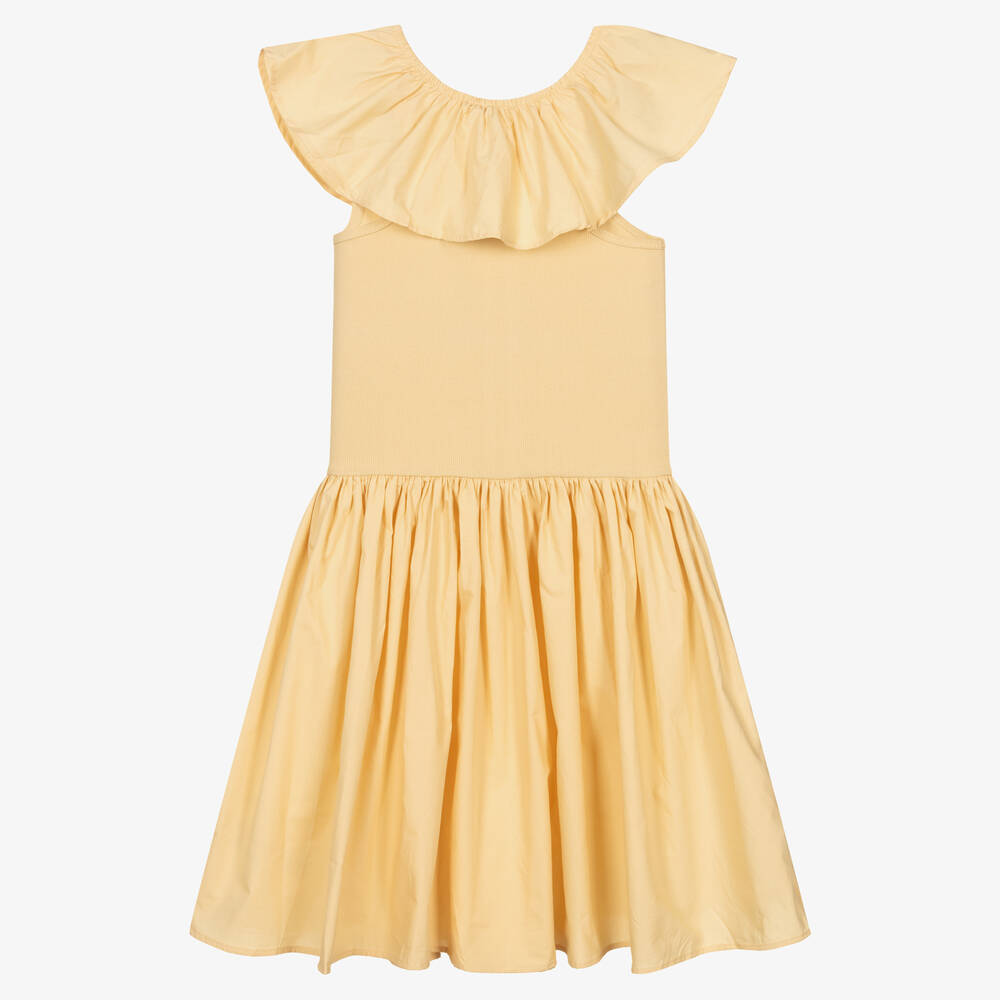 Molo-Бежевое хлопковое платье для девочек-подростков | Childrensalon Outlet