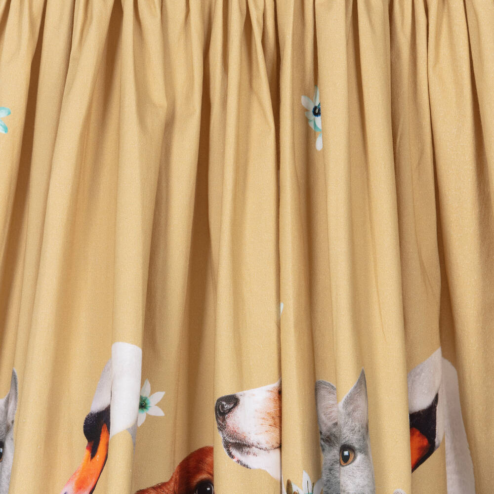 Molo-Бежевое платье в цветочек с животными | Childrensalon Outlet