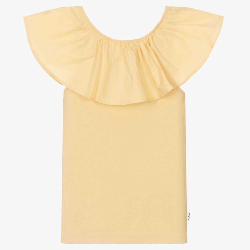 مولو-تيشيرت تينز بناتي قطن عضوي جيرسي وبوبلين لون بيج | Childrensalon Outlet