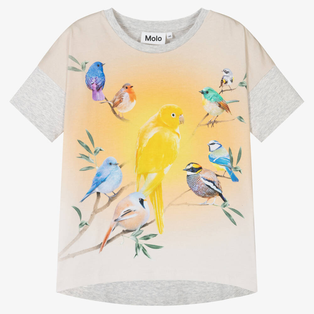 Molo - Teen T-Shirt mit Vogel-Print (M) | Childrensalon