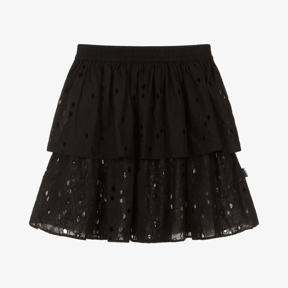 Molo - Jupe noire à broderie anglaise | Childrensalon