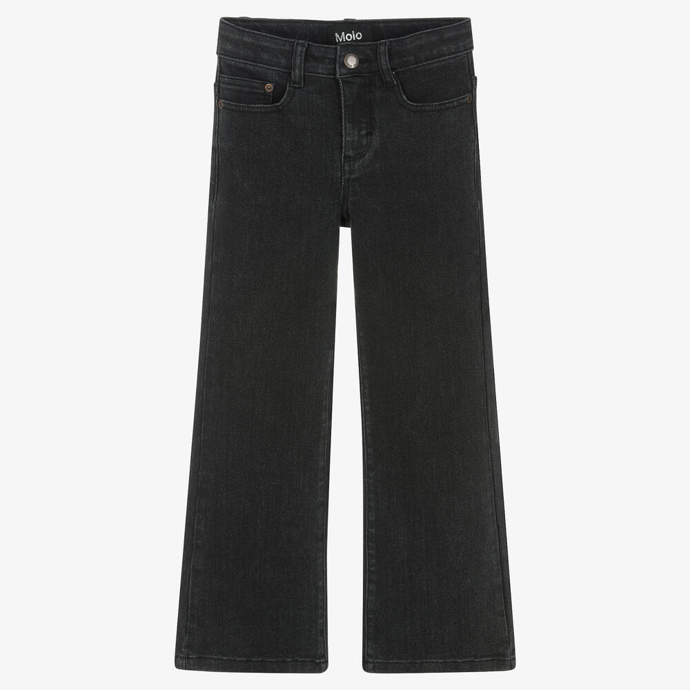 Molo - Teen Girls Black Cotton Denim Jeans  | Childrensalon