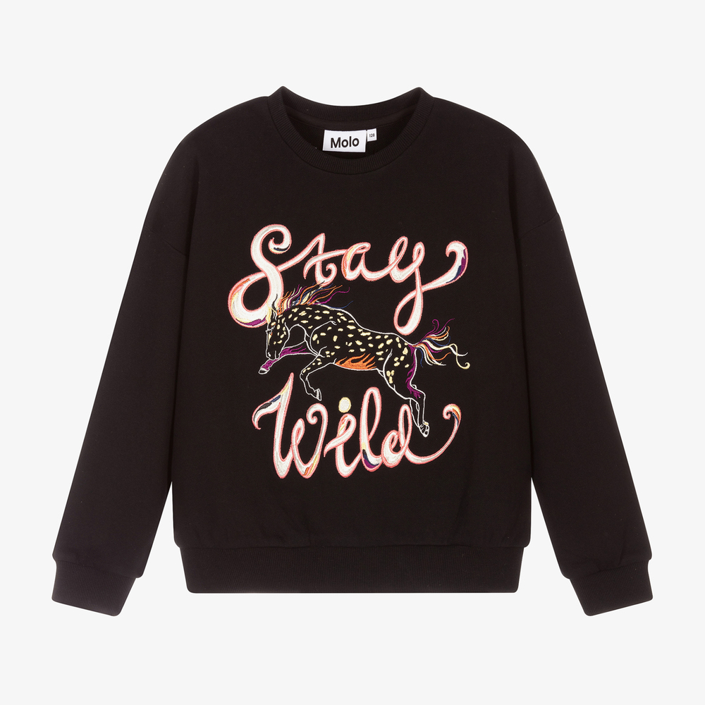 Molo - Teen Girls Black Sweatshirt | Childrensalon