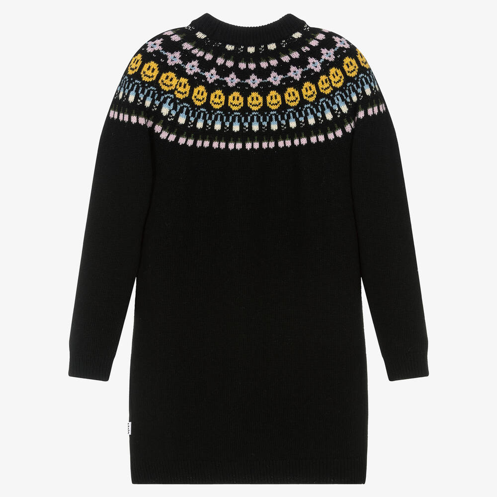 Molo-Teen Girls Black Wool Knit Dress | Childrensalon Outlet