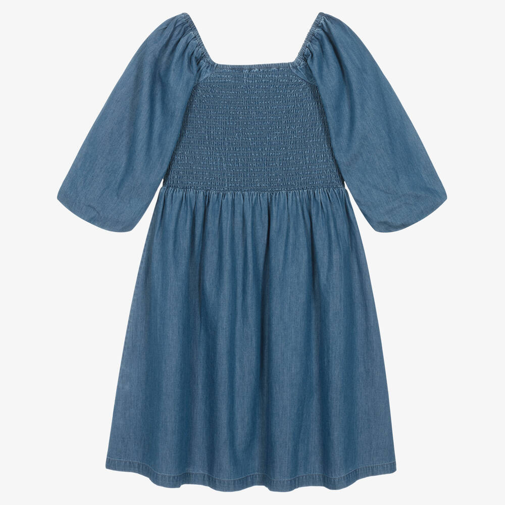 Molo-Teen Girls Blue Chambray Dress | Childrensalon Outlet