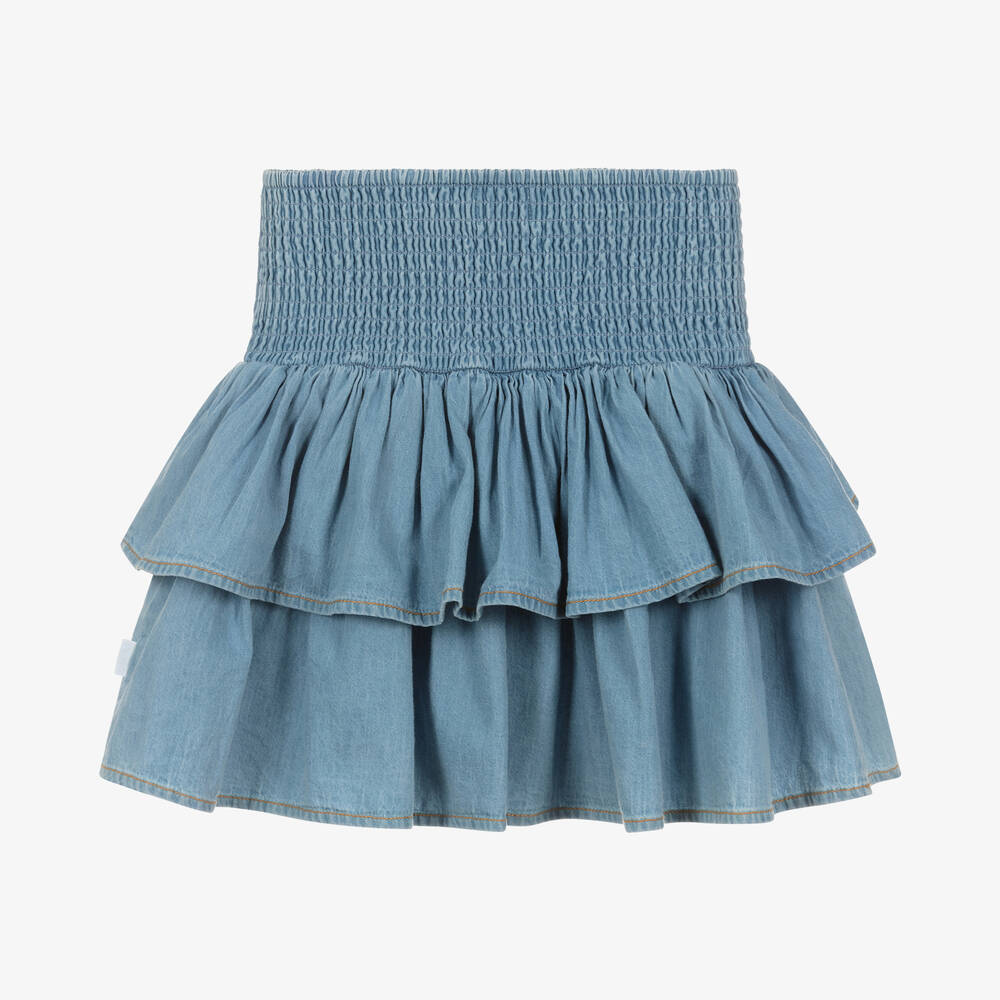 Molo - Teen Girls Blue Chambray Skirt | Childrensalon