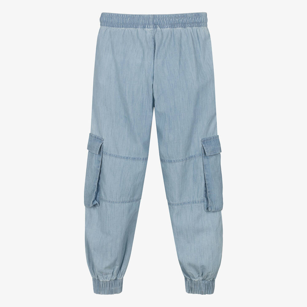 Molo-Teen Girls Blue Chambray Trousers | Childrensalon Outlet
