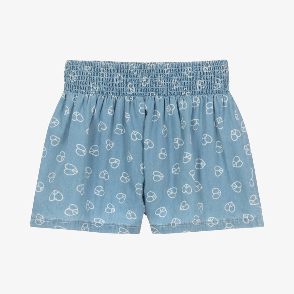 Molo-Голубые шорты из хлопкового шамбре для девочек-подростков | Childrensalon Outlet