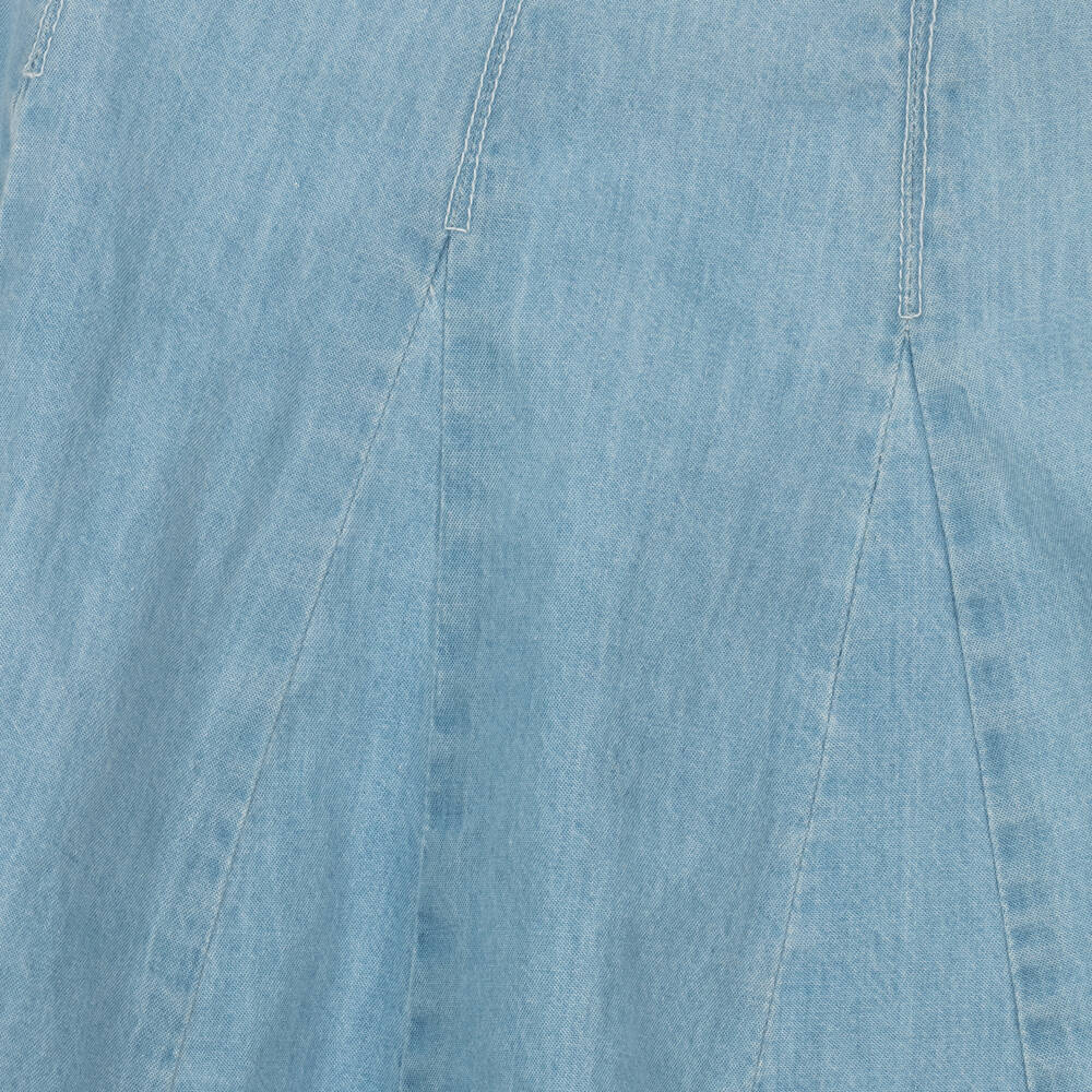 Molo-Голубая юбка из хлопкового шамбре | Childrensalon Outlet