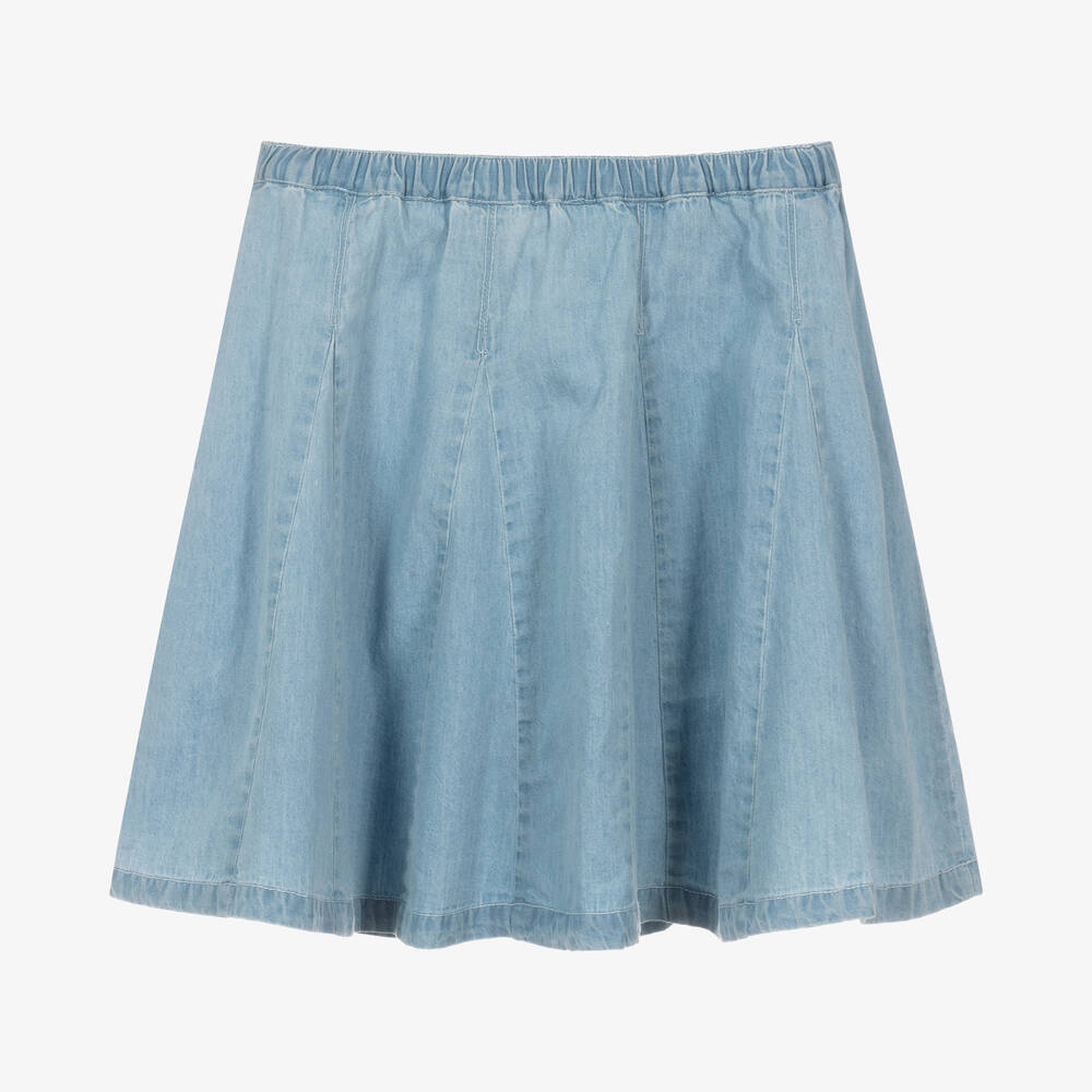 Molo-Голубая юбка из хлопкового шамбре | Childrensalon Outlet