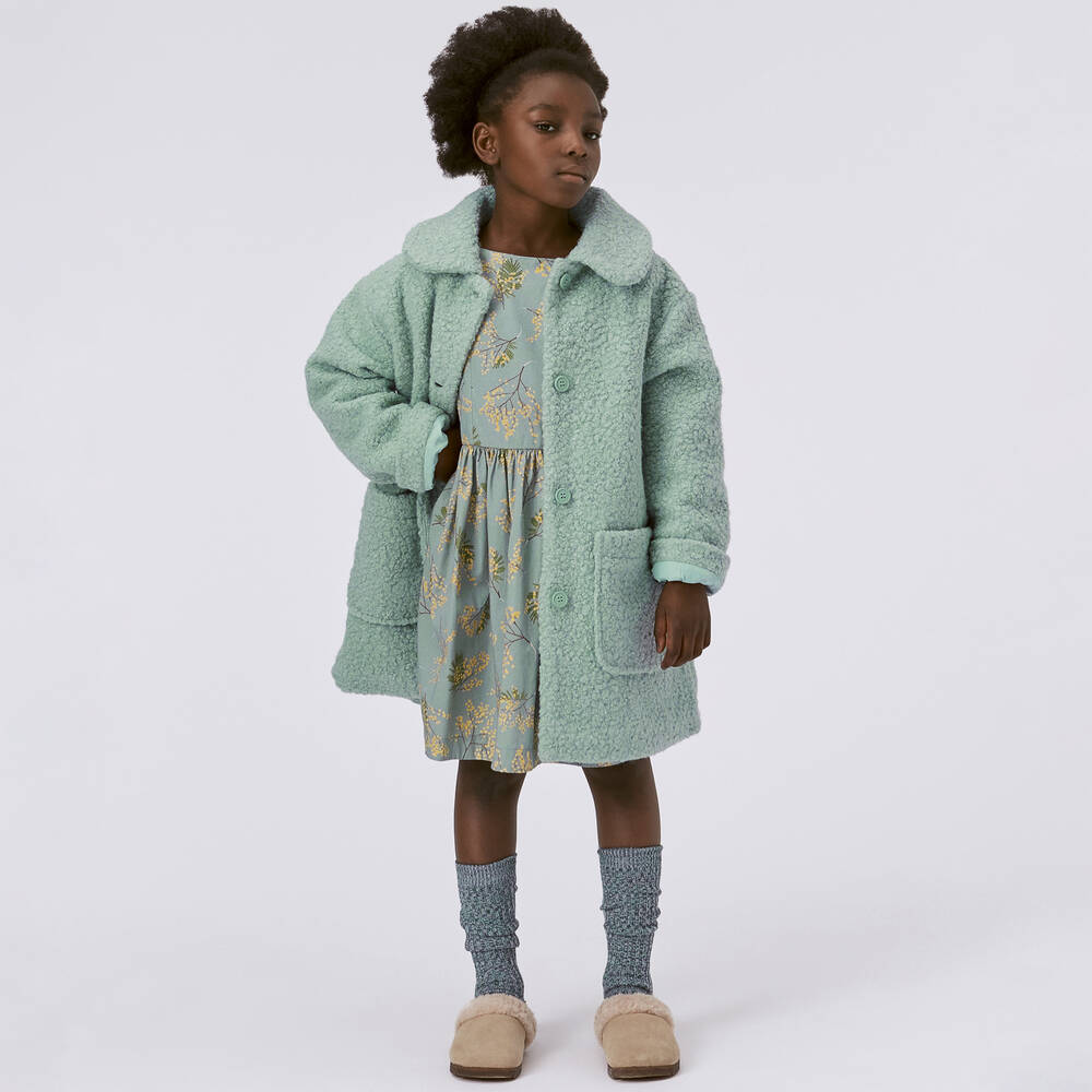 Molo-Teen Girls Blue Cotton Floral Dress | Childrensalon Outlet