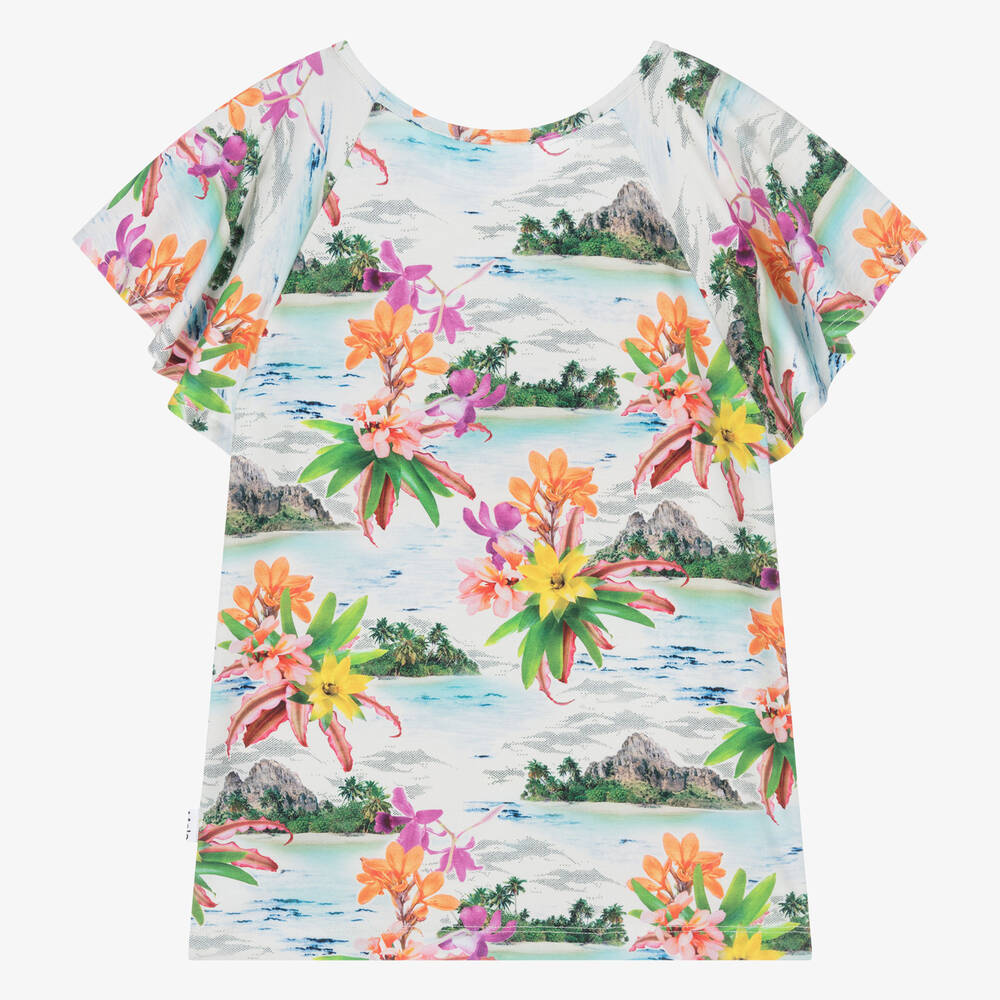 مولو-توب قطن جيرسي عضوي لون أزرق للمراهقات | Childrensalon Outlet