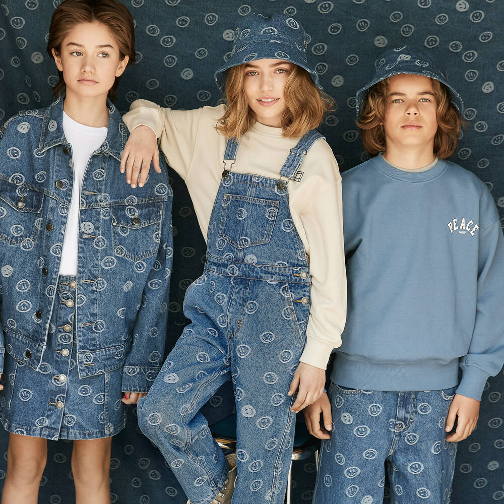 مولو-تنورة تينز بناتي قطن دنيم لون أزرق | Childrensalon Outlet