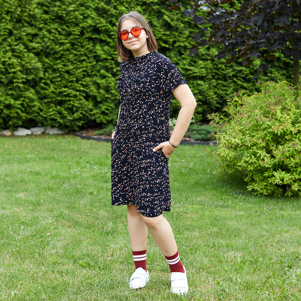 Molo-Teen Girls Blue Stars Dress | Childrensalon Outlet