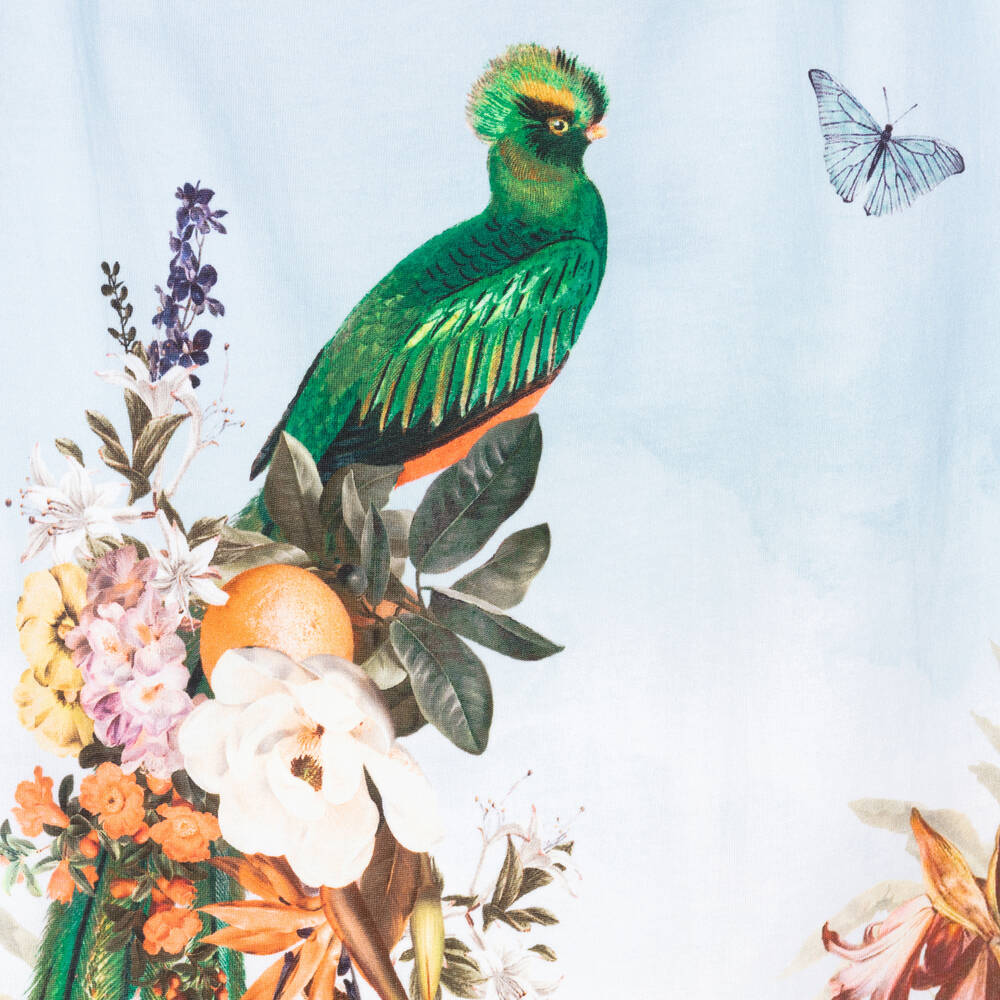 Molo-Teen Girls Blue Tropical Beach Dress | Childrensalon Outlet