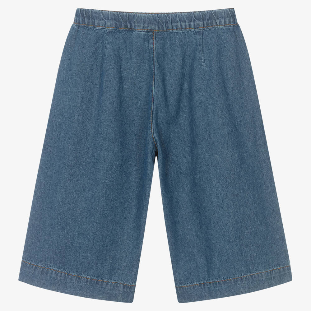 Molo-Широкие голубые шорты из шамбре | Childrensalon Outlet