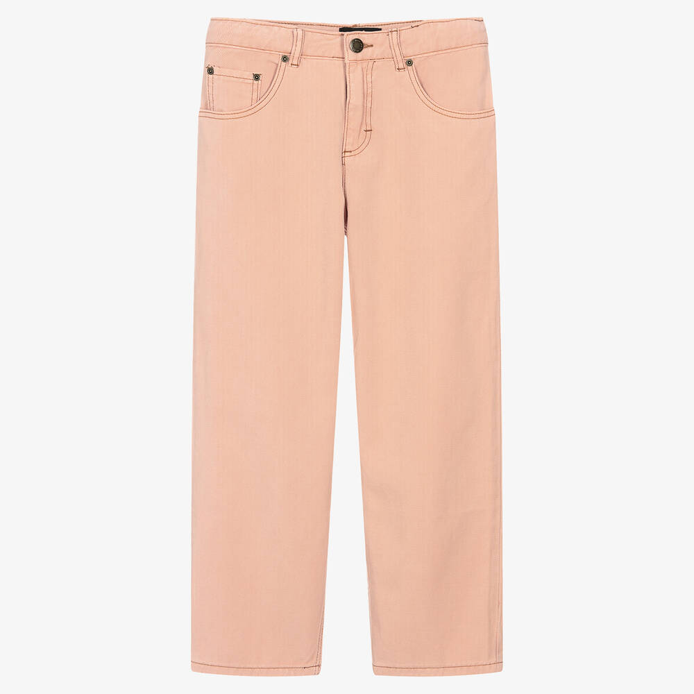 Molo - Teen Girls Blush Pink Cotton Jeans  | Childrensalon