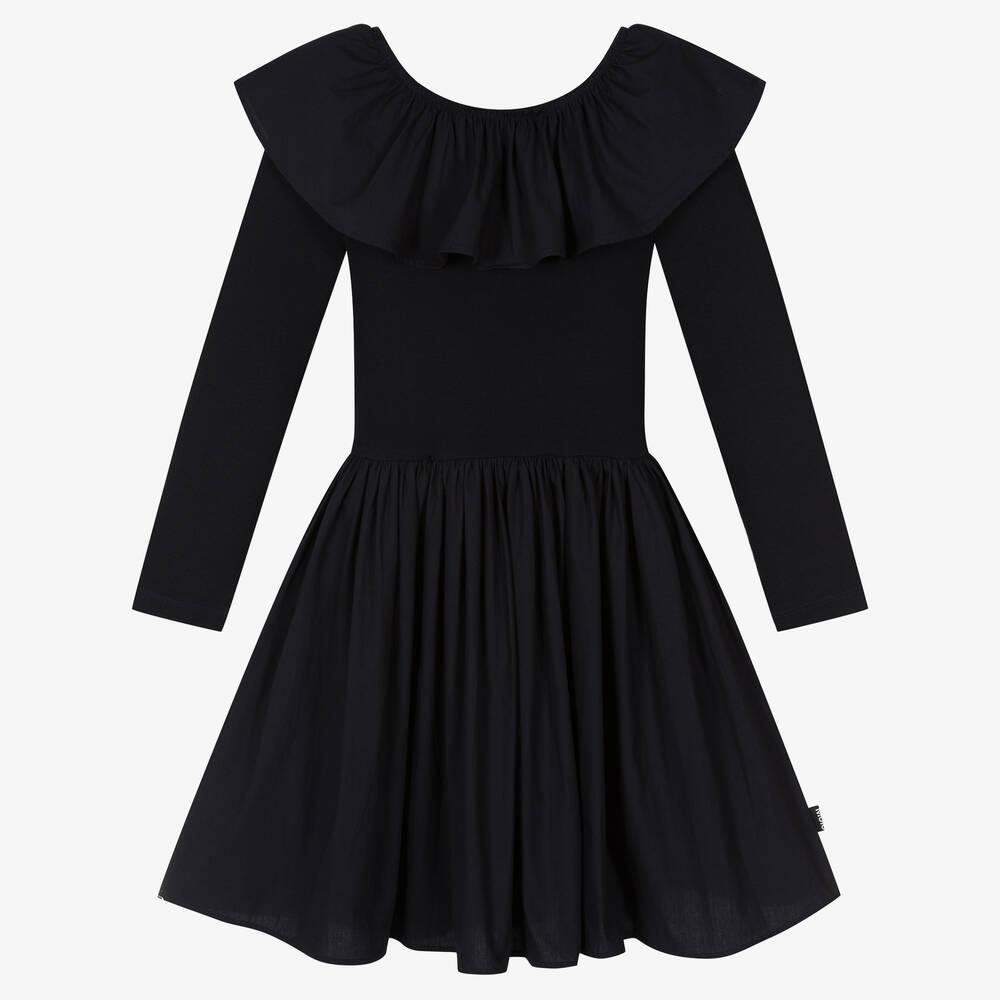Molo - Teen Girls Dark Blue Organic Cotton Dress | Childrensalon