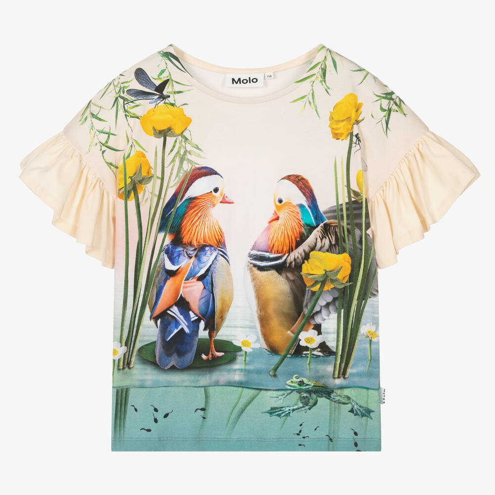 Molo - T-shirt en coton mare aux canards | Childrensalon