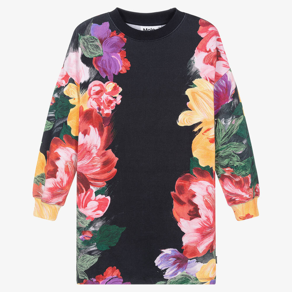 Molo - Teen Girls Floral Cotton Sweatshirt Dress | Childrensalon