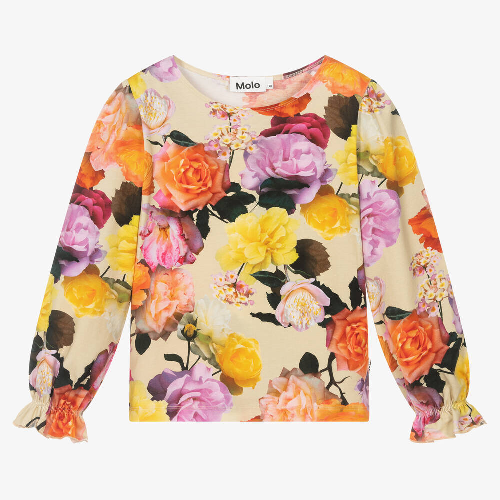 Molo - Teen Girls Floral Print Cotton Top | Childrensalon