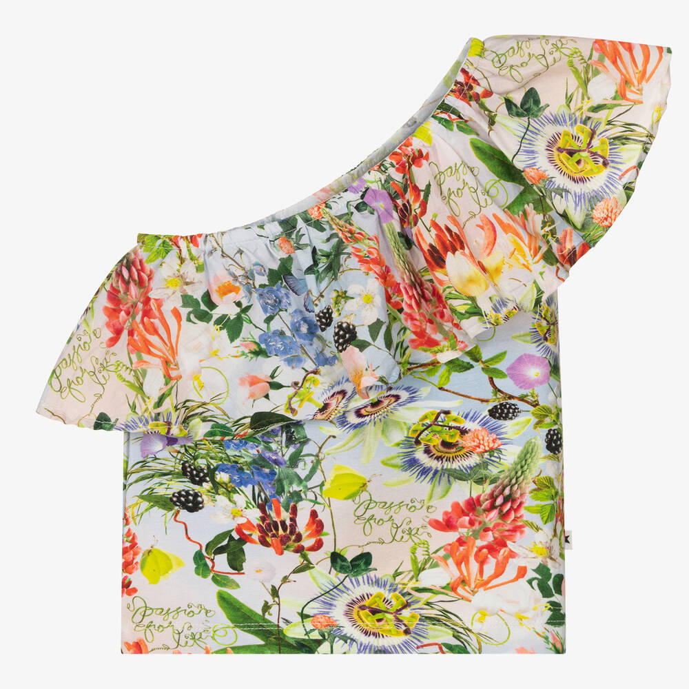 Molo - Teen Girls Floral Print Ruffle Top | Childrensalon