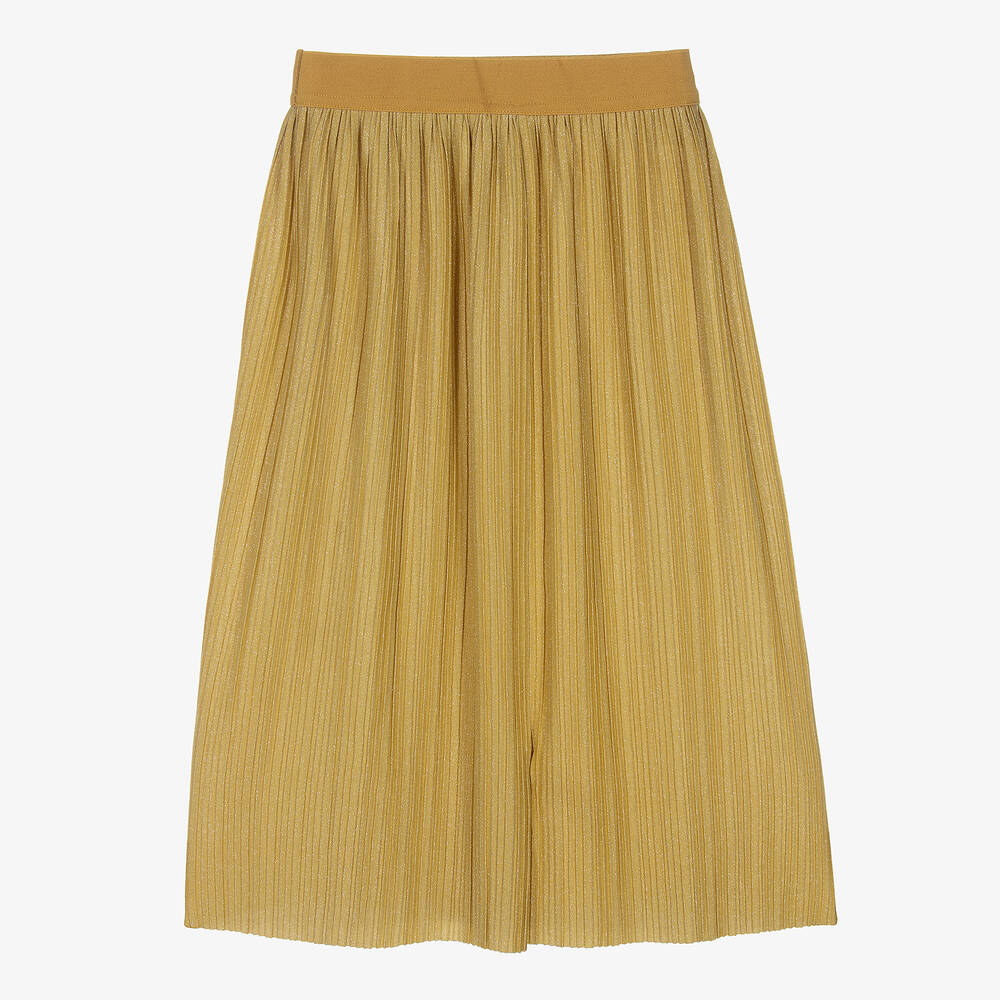 Molo-Золотистая плиссированная юбка с блестками | Childrensalon Outlet