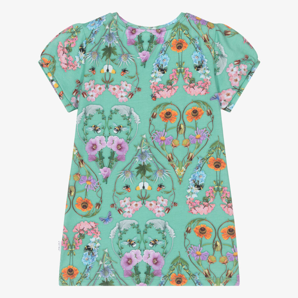 Molo-Teen Girls Green Floral Cotton T-Shirt | Childrensalon Outlet