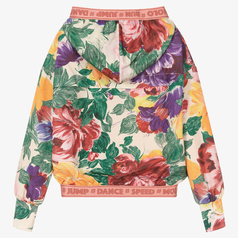 Molo-Зеленая спортивная куртка с цветами | Childrensalon Outlet