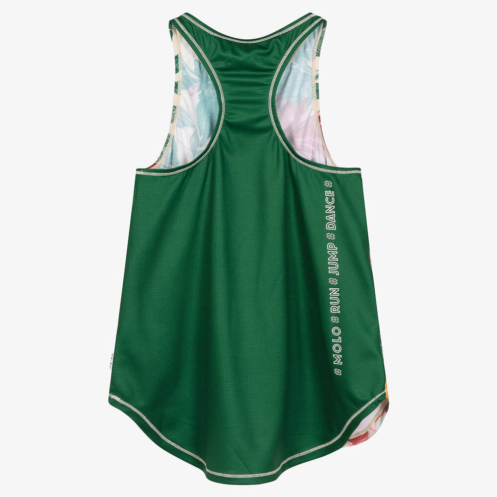 Molo-Teen Girls Green Floral Sports Top | Childrensalon Outlet