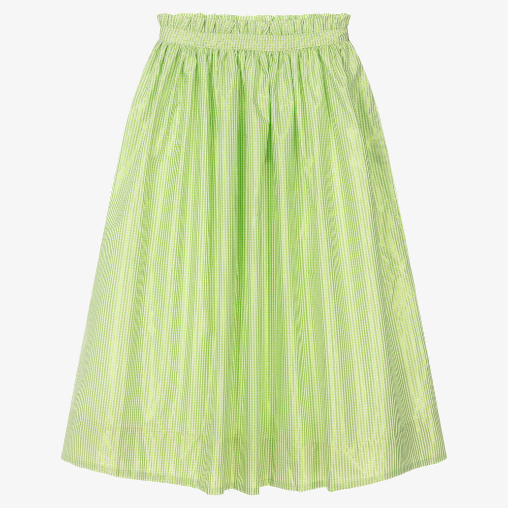 Molo - Jupe verte vichy ado fille | Childrensalon