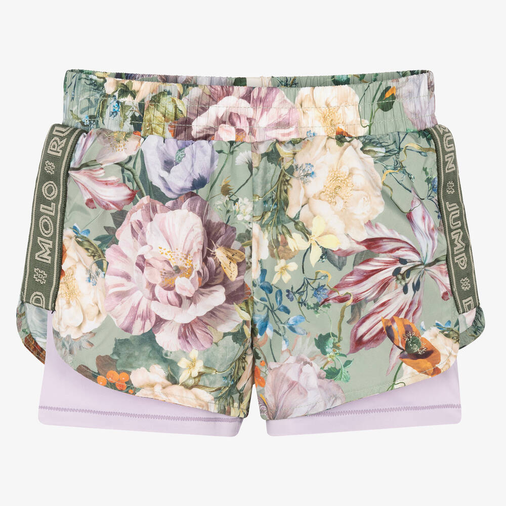 Molo - Teen Girls Green Sports Shorts | Childrensalon