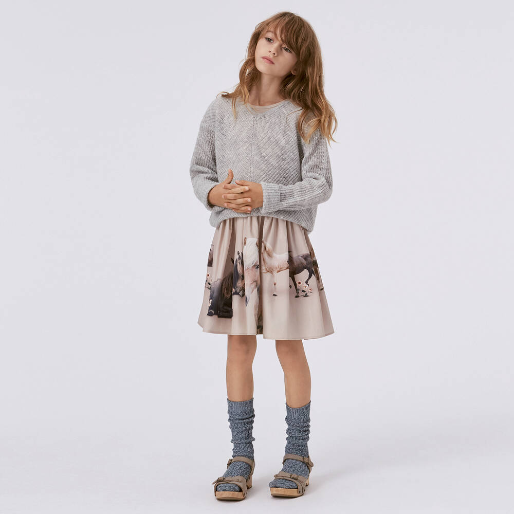 Molo-جوارب طويلة قطن محبوك لون رمادي وأزرق (عدد 2) | Childrensalon Outlet