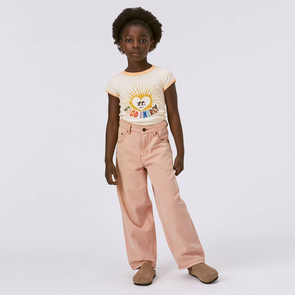 Molo-تيشيرت تينز بناتي قطن عضوي لون عاجي | Childrensalon Outlet