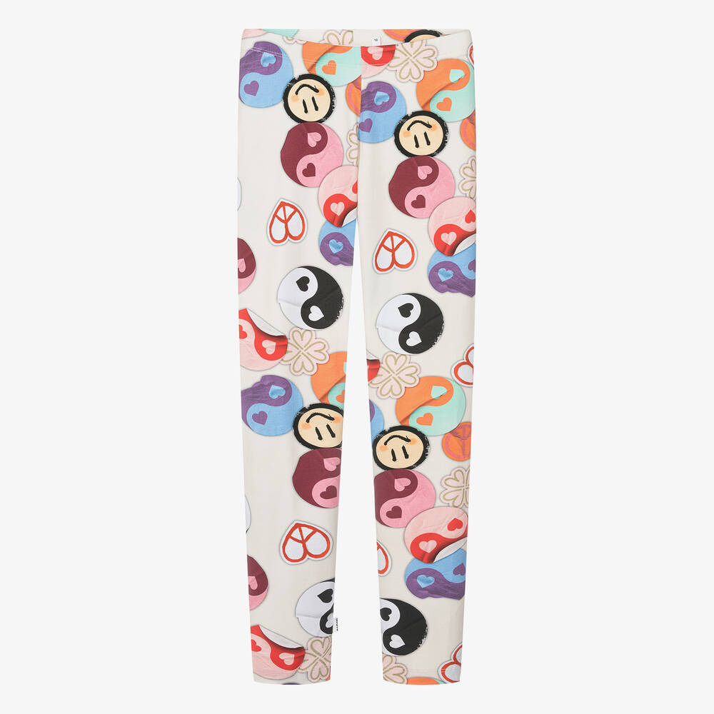 Molo-Teen Girls Ivory Organic Cotton Leggings | Childrensalon Outlet